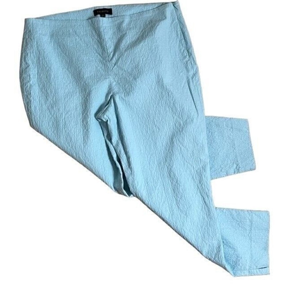 Talbots Turquoise Patterned Pixie Pants Size 14 - image 1